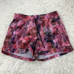 Lululemon Spring Break Away Short *4-way Stretch 3" Sun Dazed Multi Pink